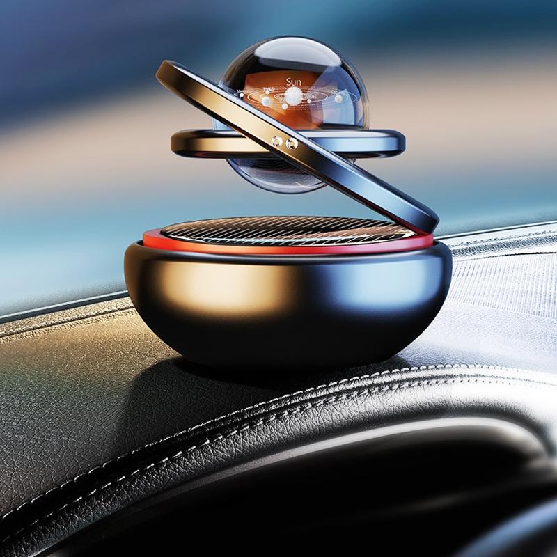Interstellar Solar Car Diffuser Rotating Car Aromatherapy Ornament with Natural Long Lasting Fragrance
