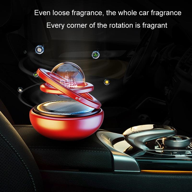 Interstellar Solar Car Diffuser Rotating Car Aromatherapy Ornament with Natural Long Lasting Fragrance