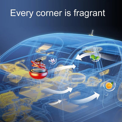 Interstellar Solar Car Diffuser Rotating Car Aromatherapy Ornament with Natural Long Lasting Fragrance
