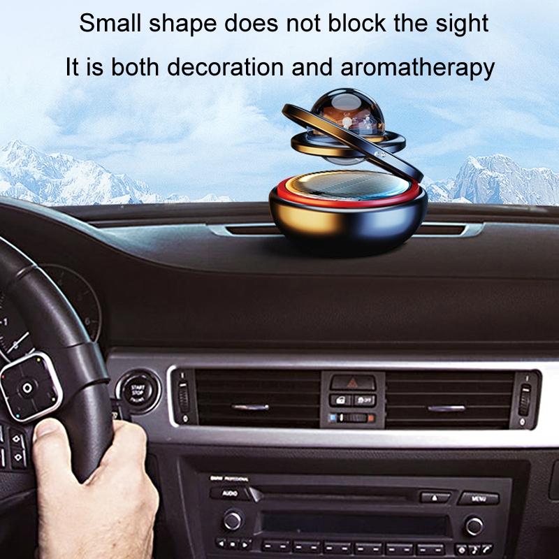 Interstellar Solar Car Diffuser Rotating Car Aromatherapy Ornament with Natural Long Lasting Fragrance