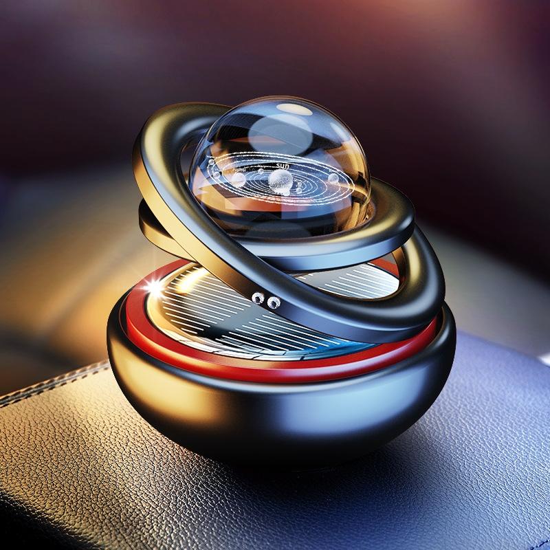 Interstellar Solar Car Diffuser Rotating Car Aromatherapy Ornament with Natural Long Lasting Fragrance