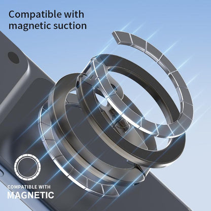 Magnetic Phone Holder with 360 Rotating Foldable Ring Stand Double Sided MagSafe Compatible Grip