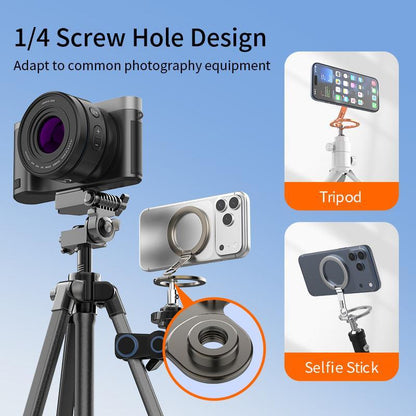 Magnetic Phone Holder with 360 Rotating Foldable Ring Stand Double Sided MagSafe Compatible Grip