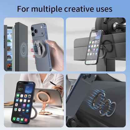 Magnetic Phone Holder with 360 Rotating Foldable Ring Stand Double Sided MagSafe Compatible Grip