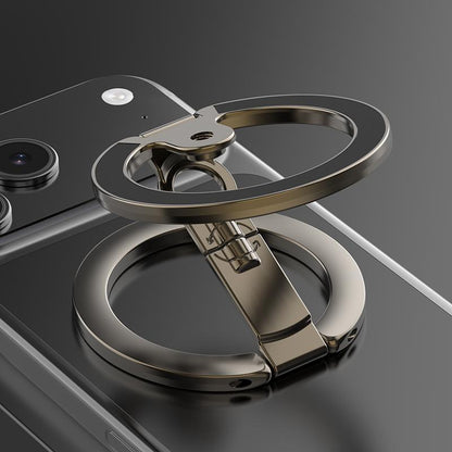 Magnetic Phone Holder with 360 Rotating Foldable Ring Stand Double Sided MagSafe Compatible Grip