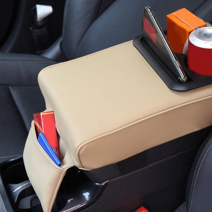Premium Car Armrest Cushion with Car Cup Holder Organizer Memory Foam Center Console Support