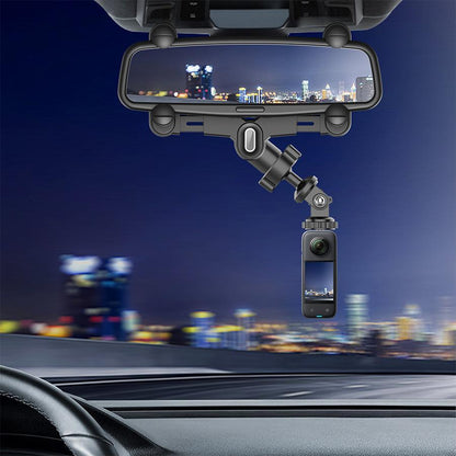 Universal Car Phone Mount Rearview Mirror Camera Holder Adjustable Sports Camera Bracket