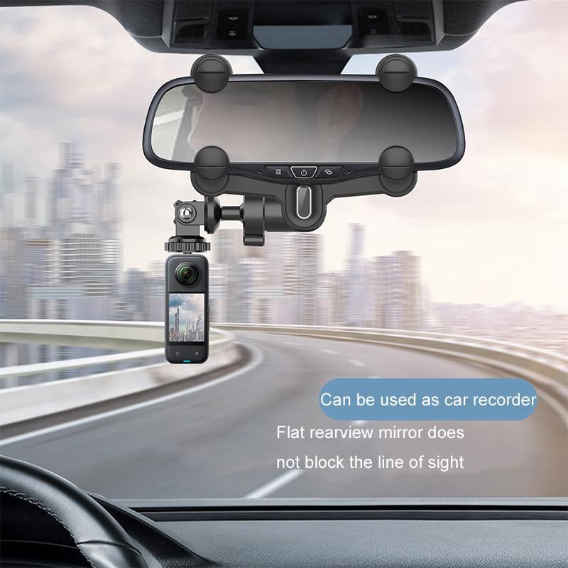 Universal Car Phone Mount Rearview Mirror Camera Holder Adjustable Sports Camera Bracket