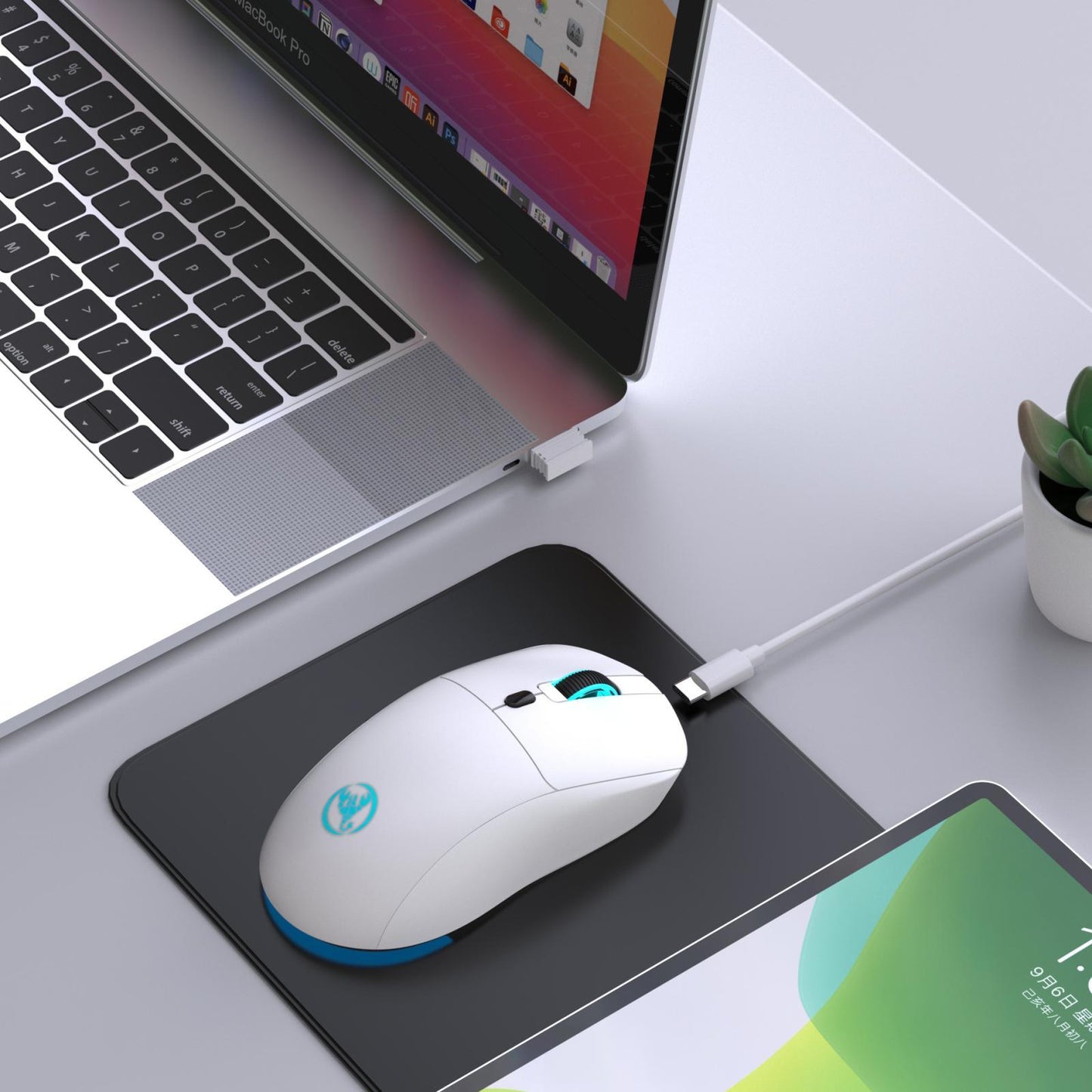 HXSJ T20 Rechargeable Wireless Mouse with Adjustable DPI Ergonomic 2.4GHz USB Mouse