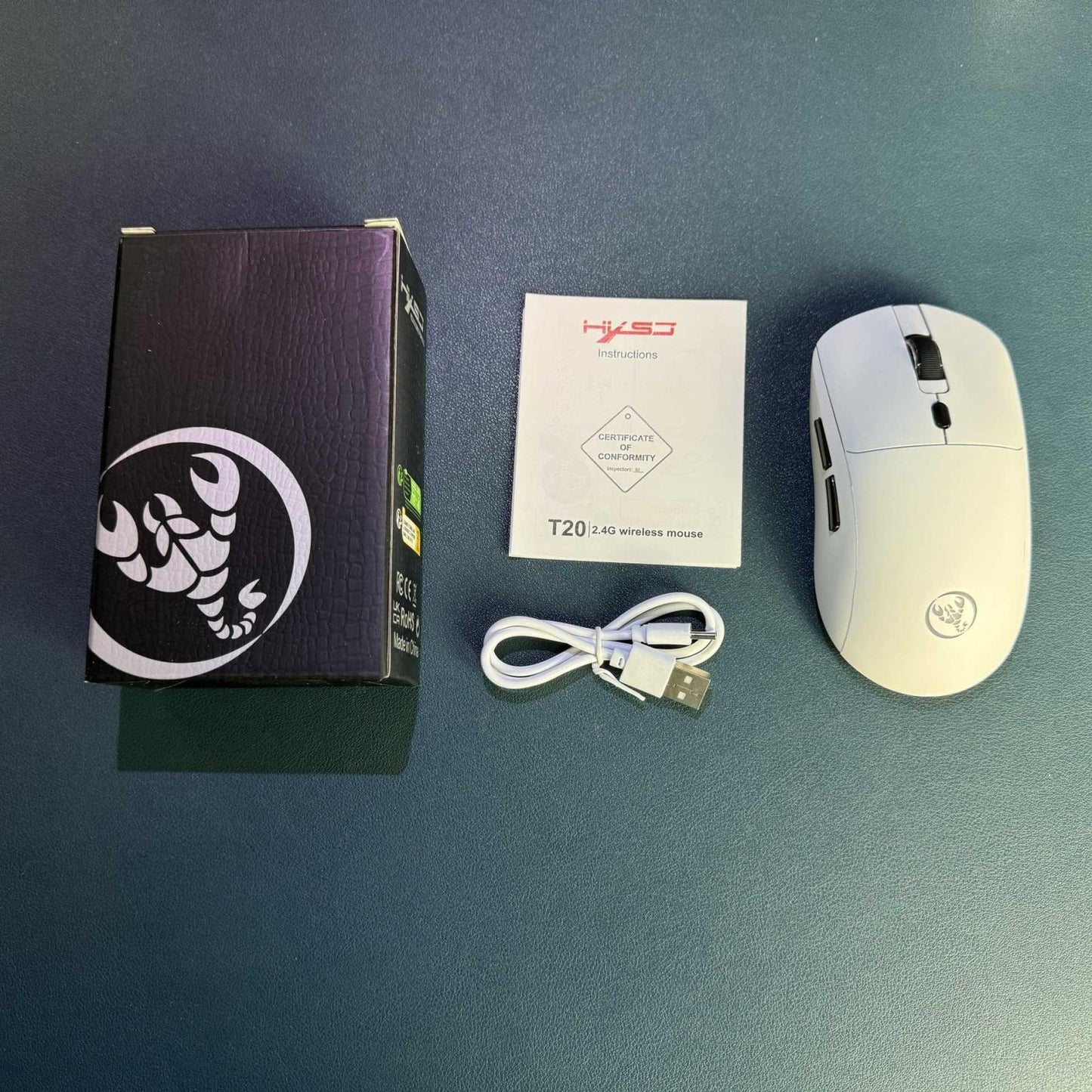 HXSJ T20 Rechargeable Wireless Mouse with Adjustable DPI Ergonomic 2.4GHz USB Mouse