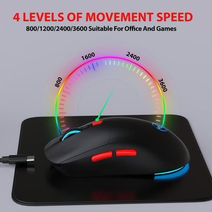 HXSJ T20 Rechargeable Wireless Mouse with Adjustable DPI Ergonomic 2.4GHz USB Mouse