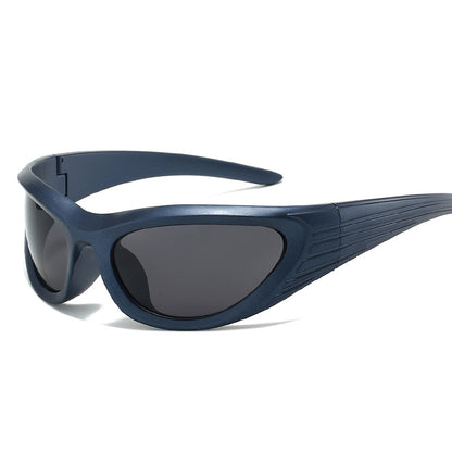 Retro Sunglasses for Women & Men Trendy Oval Sunglasses with Mirror Lens Punk Eyewear