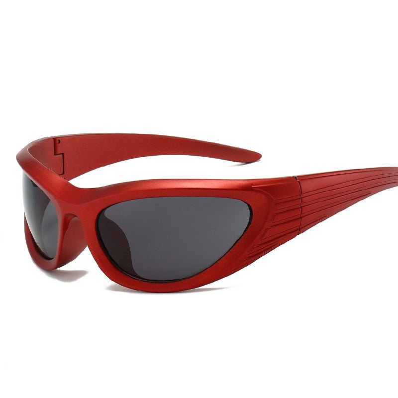 Retro Sunglasses for Women & Men Trendy Oval Sunglasses with Mirror Lens Punk Eyewear