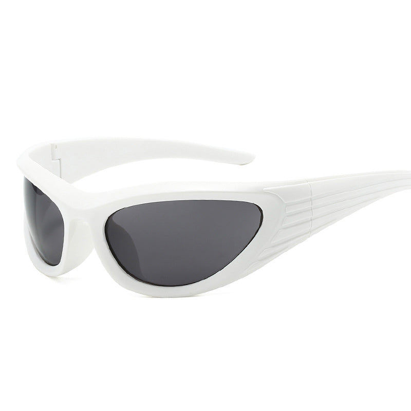 Retro Sunglasses for Women & Men Trendy Oval Sunglasses with Mirror Lens Punk Eyewear