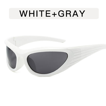 Retro Sunglasses for Women & Men Trendy Oval Sunglasses with Mirror Lens Punk Eyewear