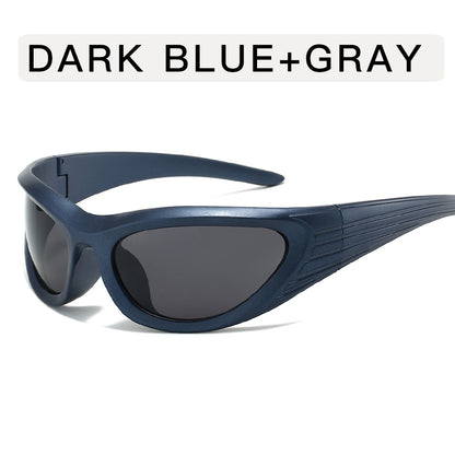 Retro Sunglasses for Women & Men Trendy Oval Sunglasses with Mirror Lens Punk Eyewear