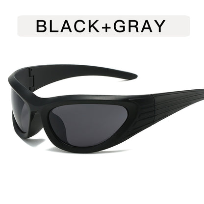 Retro Sunglasses for Women & Men Trendy Oval Sunglasses with Mirror Lens Punk Eyewear