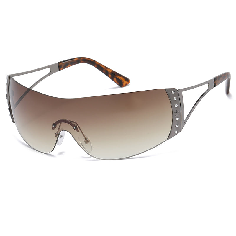 Wrap Around UV Retro Sunglasses for Women & Men Vintage Punk Shield Eyewear