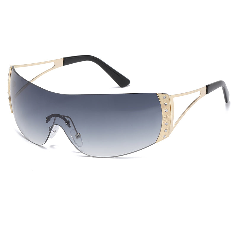 Wrap Around UV Retro Sunglasses for Women & Men Vintage Punk Shield Eyewear