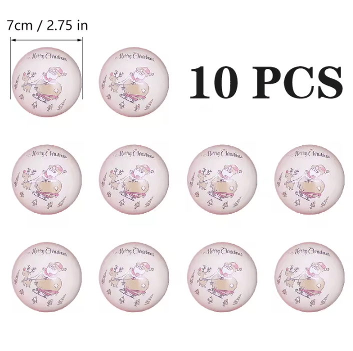 Christmas Ball Candy Gift Boxes Hanging Ornament Tin Storage Containers Set of 10