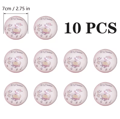 Christmas Ball Candy Gift Boxes Hanging Ornament Tin Storage Containers Set of 10