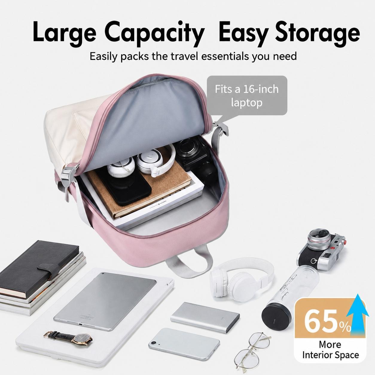 Large Capacity Backpack Lightweight Travel School Backpack for Daily Commute