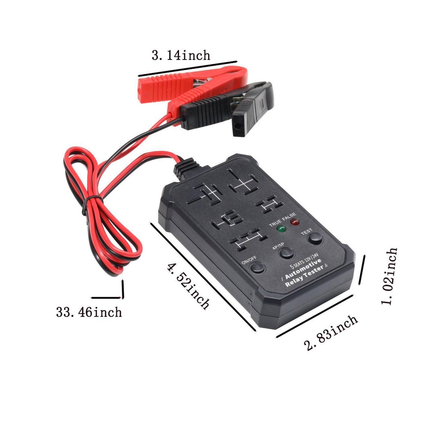 Universal Automotive Relay Tester 12V 24V Auto Relay Diagnostic Tool for 4 Pin 5 Pin Relays