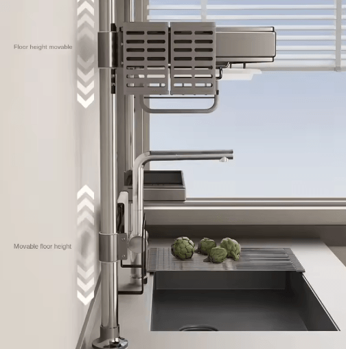 Multi-Purpose Kitchen Sink Organizer – Countertop Dish Drying Rack & Vegetable Storage Shelf