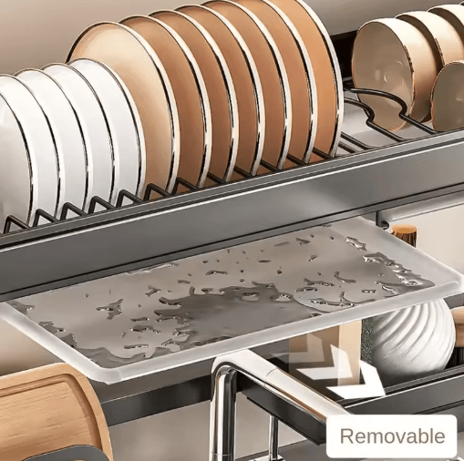 Multi-Purpose Kitchen Sink Organizer – Countertop Dish Drying Rack & Vegetable Storage Shelf