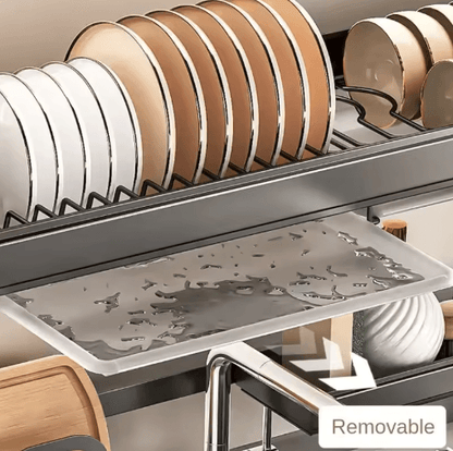 Multi-Purpose Kitchen Sink Organizer – Countertop Dish Drying Rack & Vegetable Storage Shelf