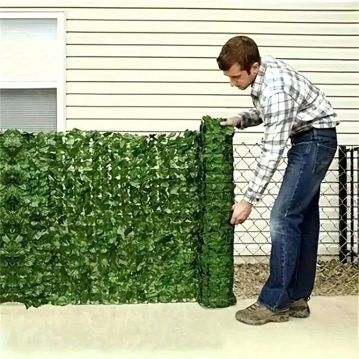 UV Resistant Artificial Ivy Privacy Fence Greenery Wall Screen for Patio Balcony Garden and Indoor Decor