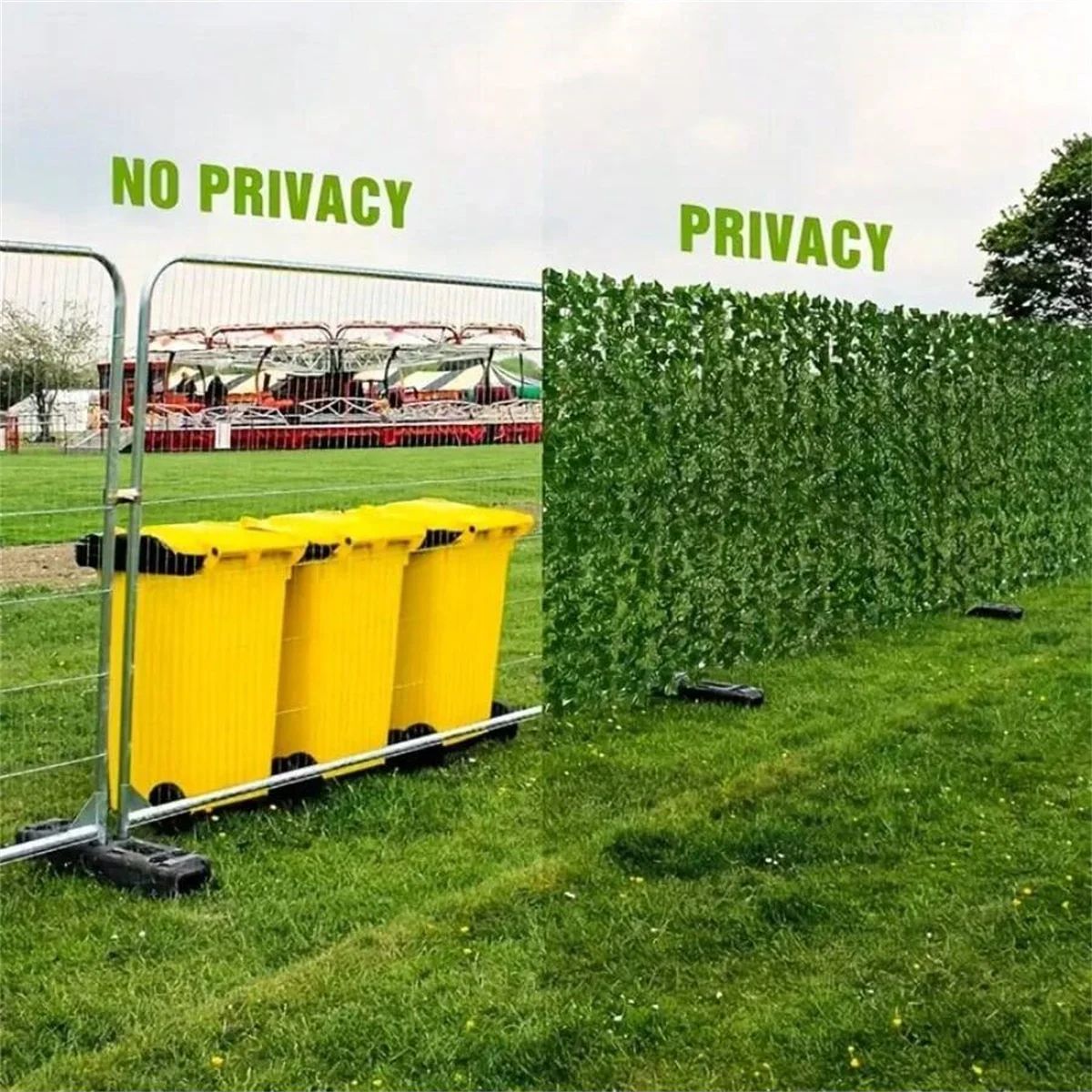 UV Resistant Artificial Ivy Privacy Fence Greenery Wall Screen for Patio Balcony Garden and Indoor Decor