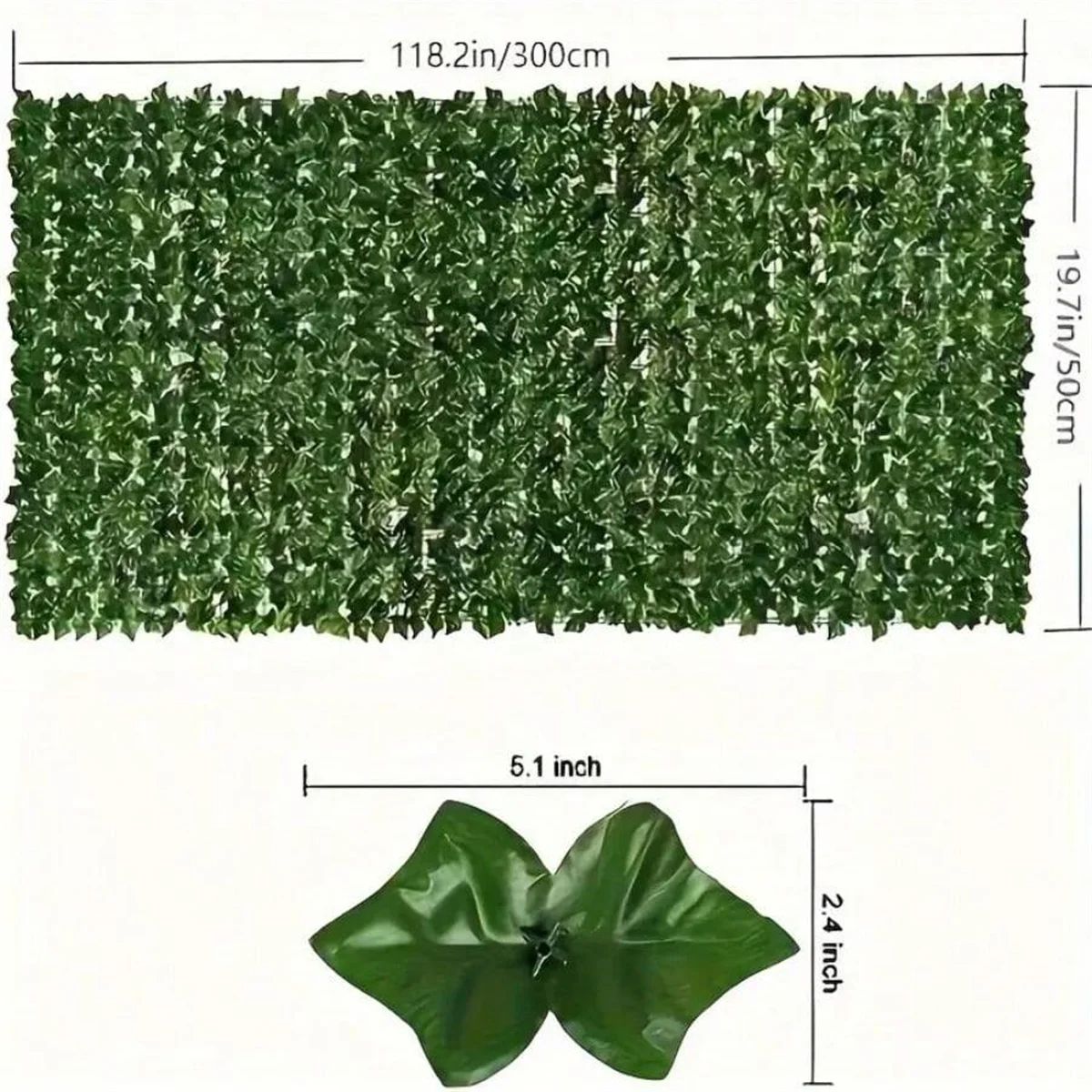 UV Resistant Artificial Ivy Privacy Fence Greenery Wall Screen for Patio Balcony Garden and Indoor Decor