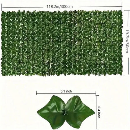 UV Resistant Artificial Ivy Privacy Fence Greenery Wall Screen for Patio Balcony Garden and Indoor Decor