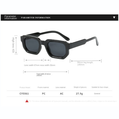 Vintage Rectangle UV Sunglasses Retro Fashion Eyewear for Men & Women