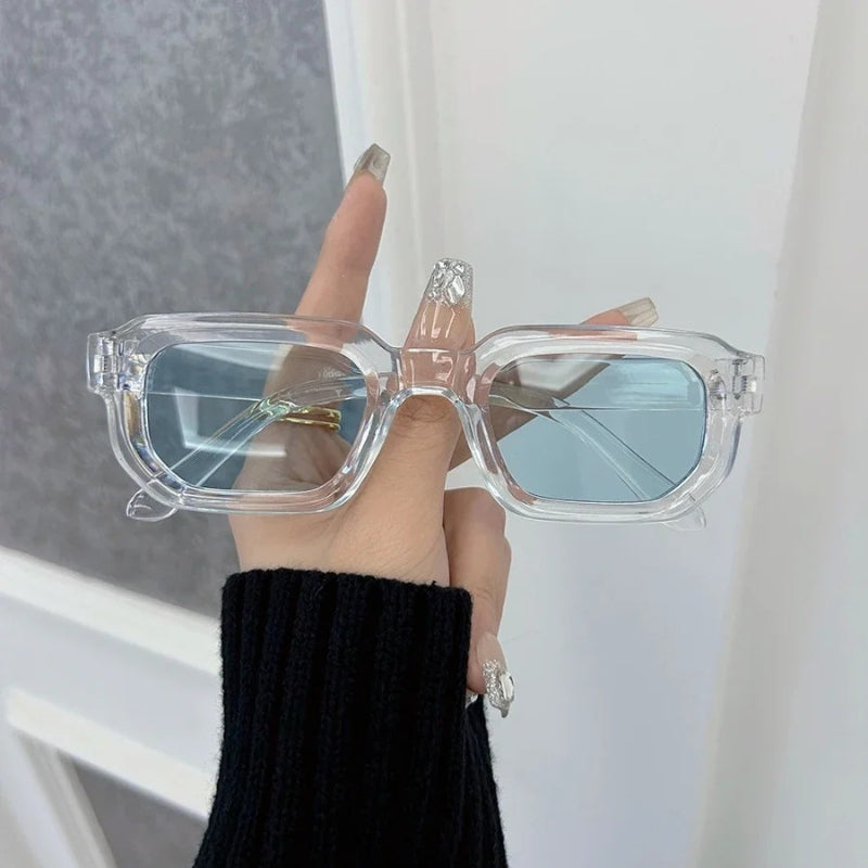 Vintage Rectangle UV Sunglasses Retro Fashion Eyewear for Men & Women