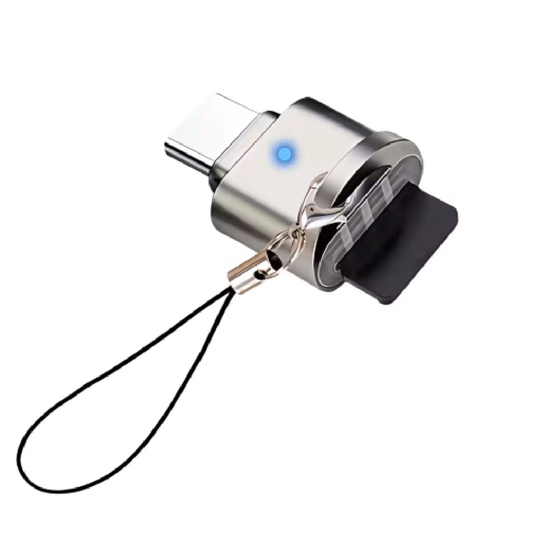 USB C SD Card Reader with USB OTG Adapter for SD and TF Memory Cards