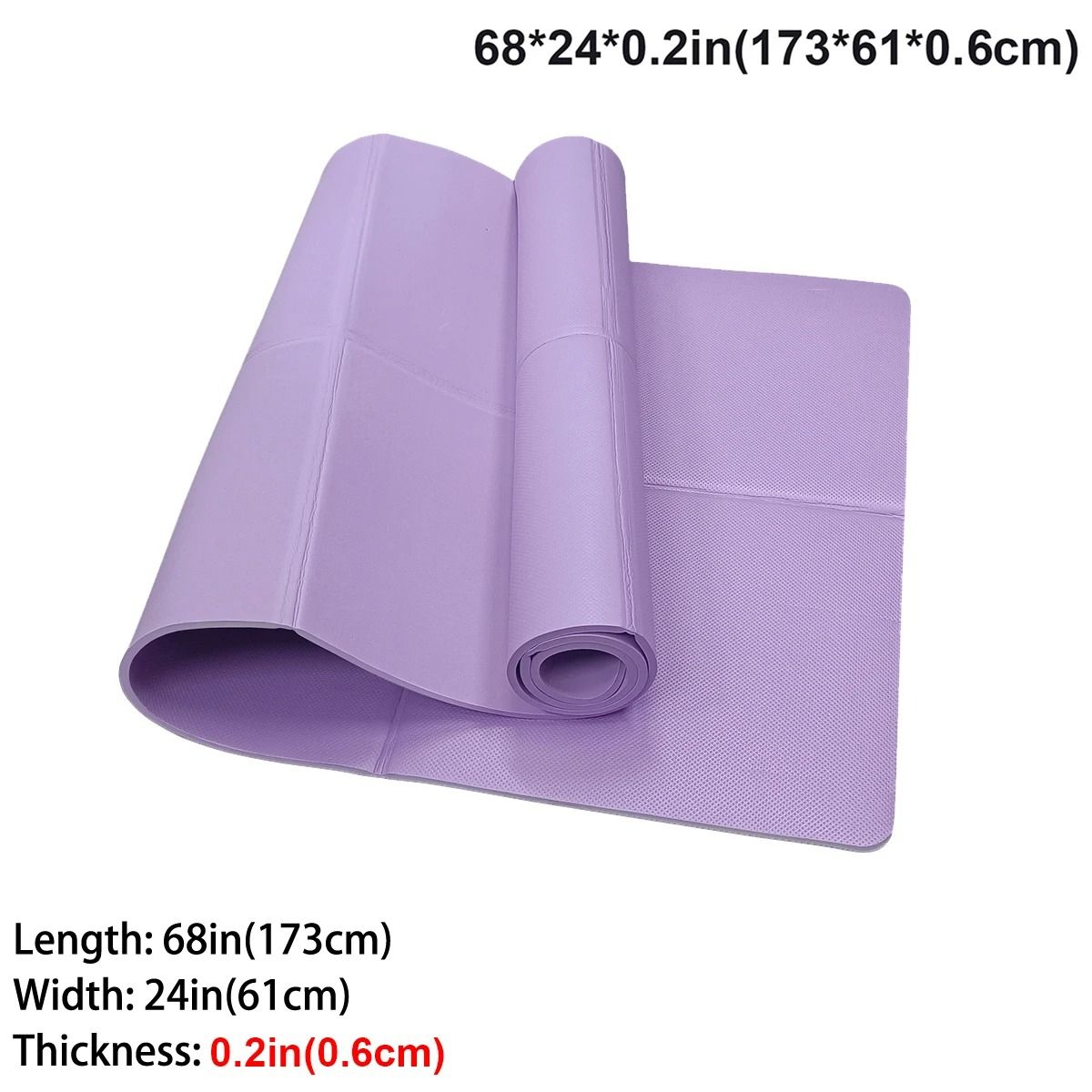 Purple Foldable Travel Yoga & Fitness Mat