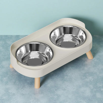 Elevated Pet Feeder with Dual Stainless Steel Bowls for Dogs & Cats