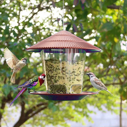 Hanging Bird Feeder House for Outdoor Garden Wild Birds with Weather Resistant Design