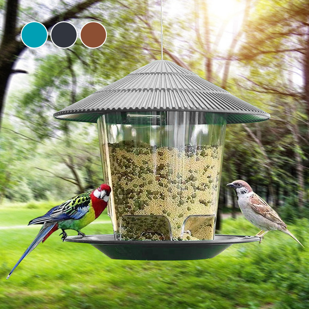 Hanging Bird Feeder House for Outdoor Garden Wild Birds with Weather Resistant Design