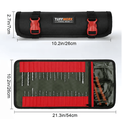 Heavy Duty Tool Roll Up Bag – Portable Foldable Tool Organizer for Mechanics, DIY & Father's Day Gifts
