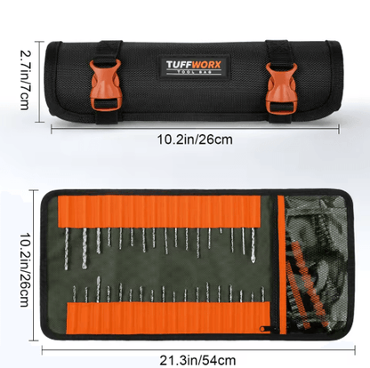 Heavy Duty Tool Roll Up Bag – Portable Foldable Tool Organizer for Mechanics, DIY & Father's Day Gifts