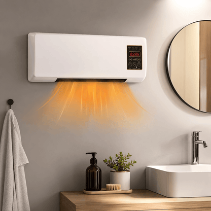 Portable Wall Mounted Heater Fan 1800W Space Saving Electric Heater Fan