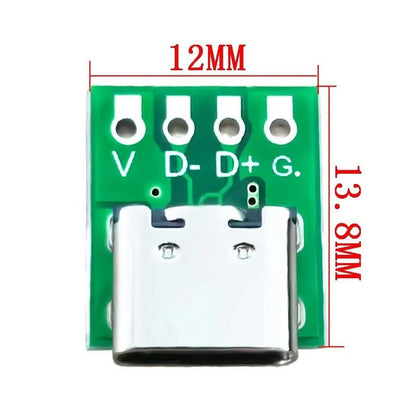 High-Speed 16-Pin Type-C USB 3.1 Connector Test PCB Board Module