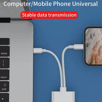 2 In 1 USB C SD Card Reader and Lightning OTG Memory Card Adapter for SD TF Cards