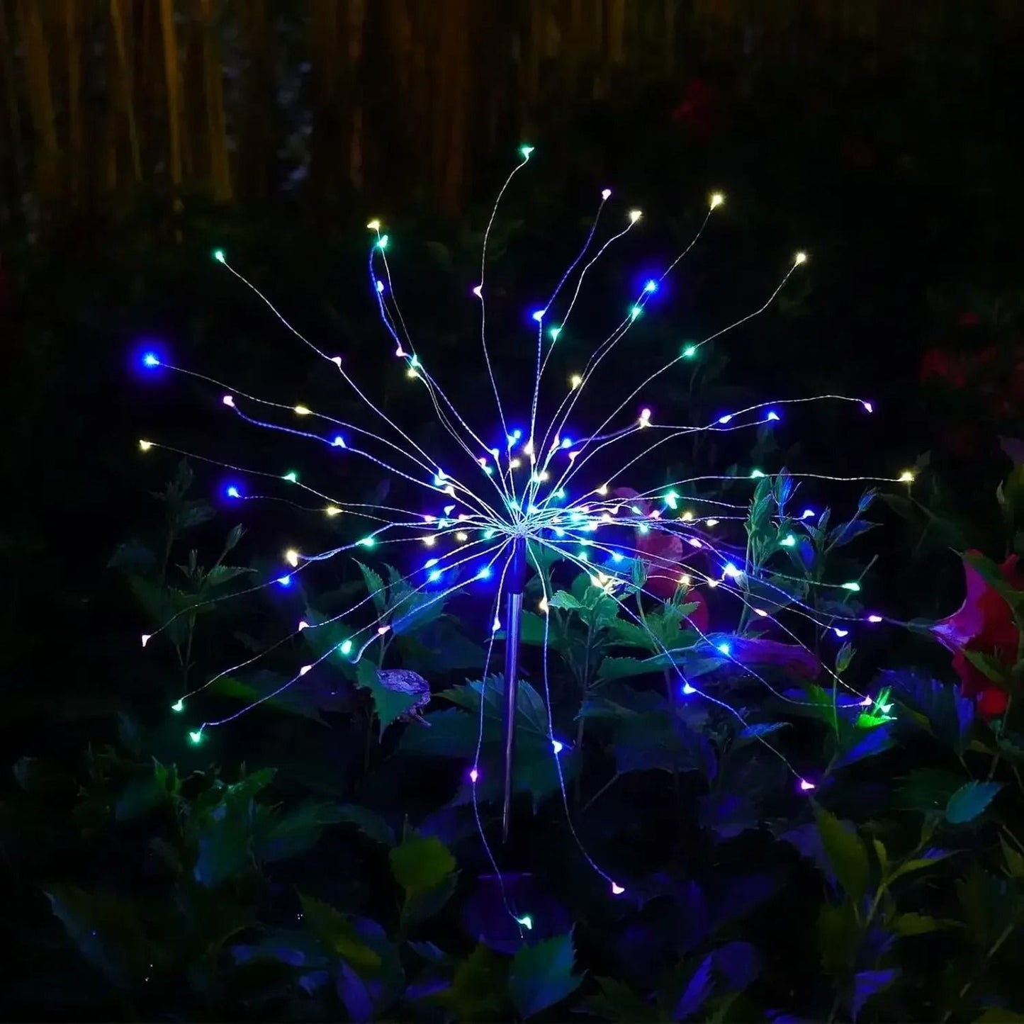 Solar LED Firework Garden Lights Waterproof Dandelion Outdoor Landscape Decor