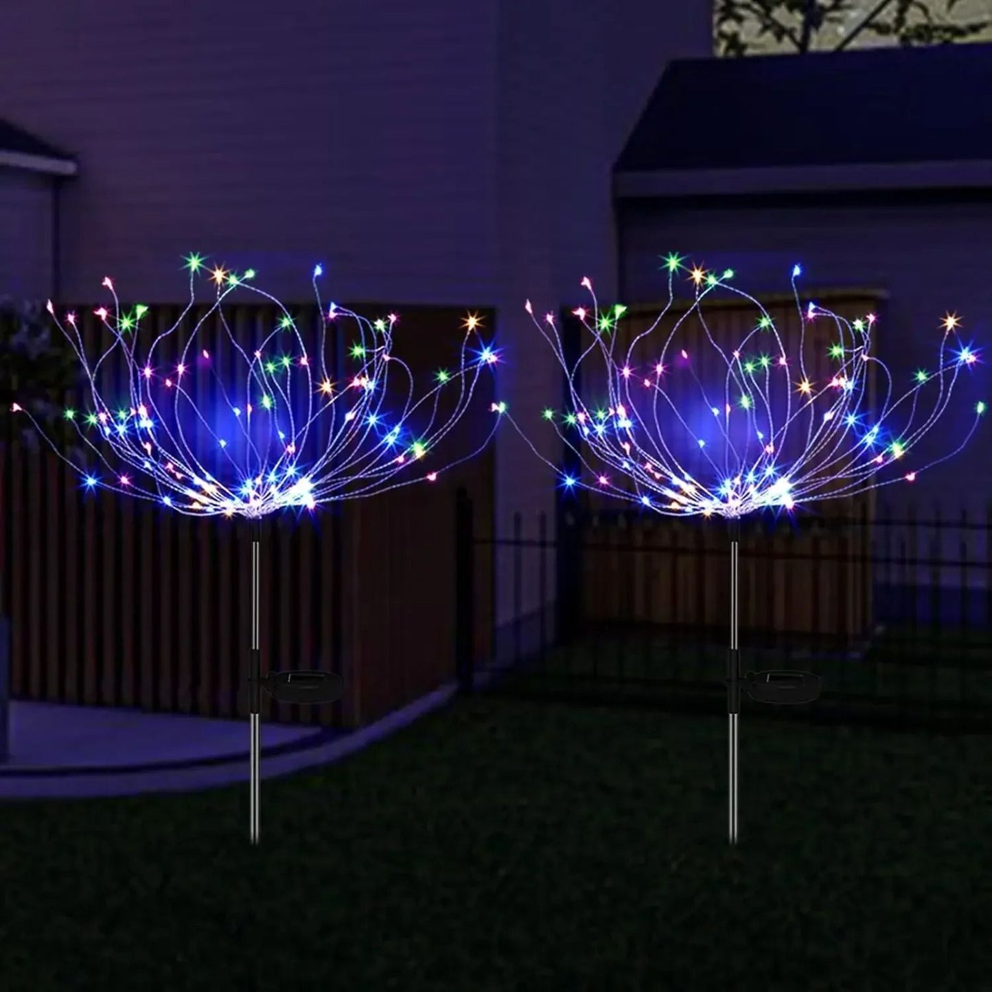 Solar LED Firework Garden Lights Waterproof Dandelion Outdoor Landscape Decor