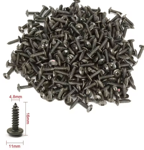 Mixed U-Type Car Trim Clips with Screws – Anti-Rust Fender & Bumper Fastener Kit for Automotive Repairs