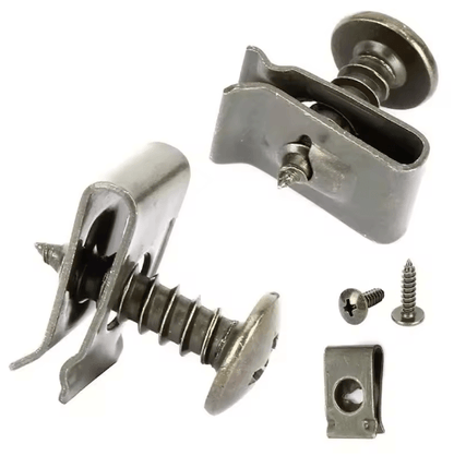 Mixed U-Type Car Trim Clips with Screws – Anti-Rust Fender & Bumper Fastener Kit for Automotive Repairs